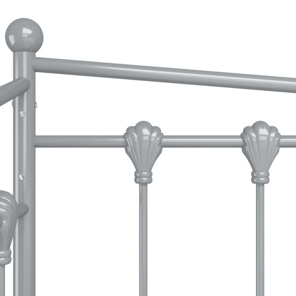 Рамка за легло, разтегателен диван, сива, метал, 90x200 см