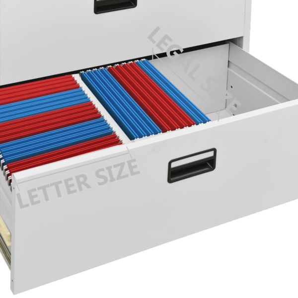 Шкаф за папки, светлосив, 90x46x164 cм, стомана