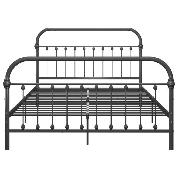 Рамка за легло, сива, метал, 120x200 cм