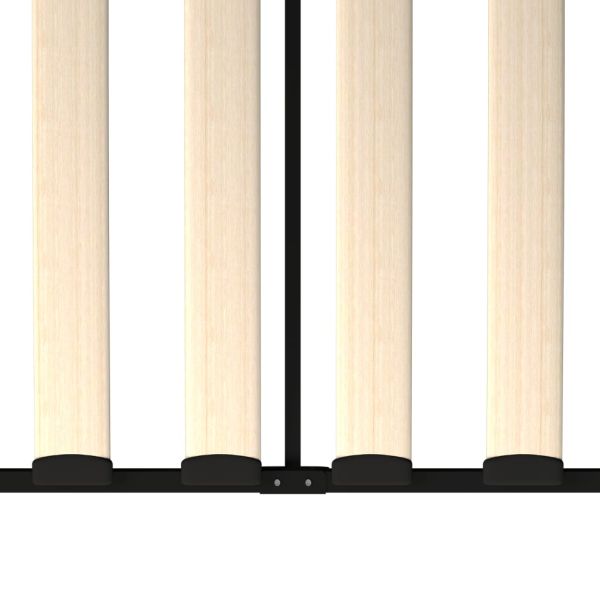 Рамка за дневно легло, черна, метал, 90x200 см