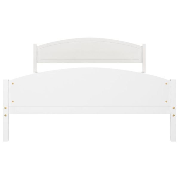 Рамка за легло, бяла, бор масив, 160х200 см