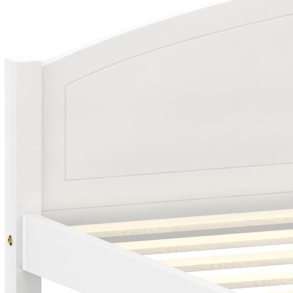 Рамка за легло, бяла, бор масив, 160х200 см