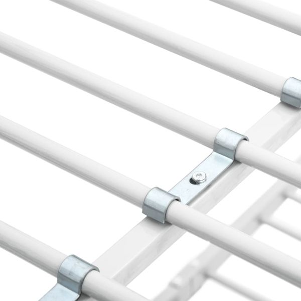 Рамка за двуетажно легло, бяла, метал, 140x200 см/90x200 см