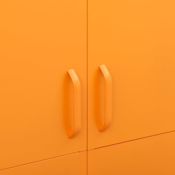 Гардероб, горчица жълто, 90x50x180 см, стомана