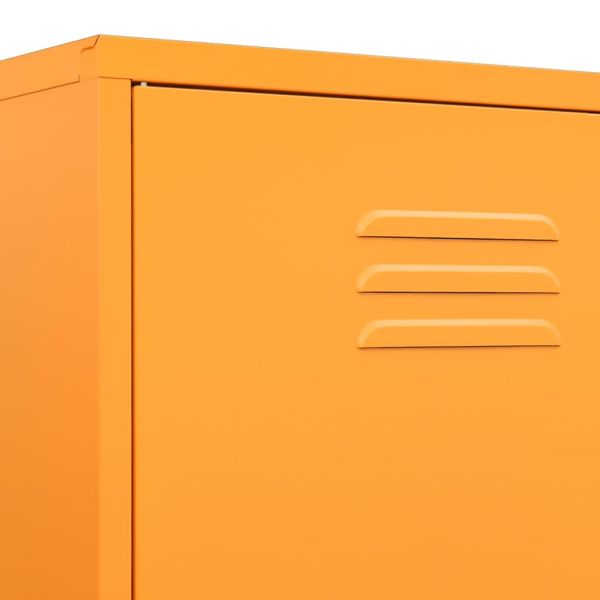 Гардероб, горчица жълто, 90x50x180 см, стомана