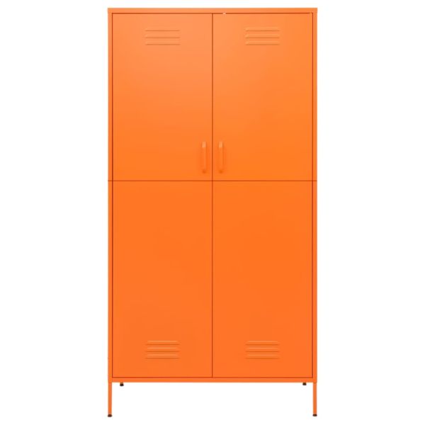 Гардероб, оранжев, 90x50x180 см, стомана