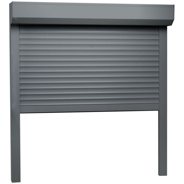 Външна ролетна щора, алуминий, 100x100 см, антрацит