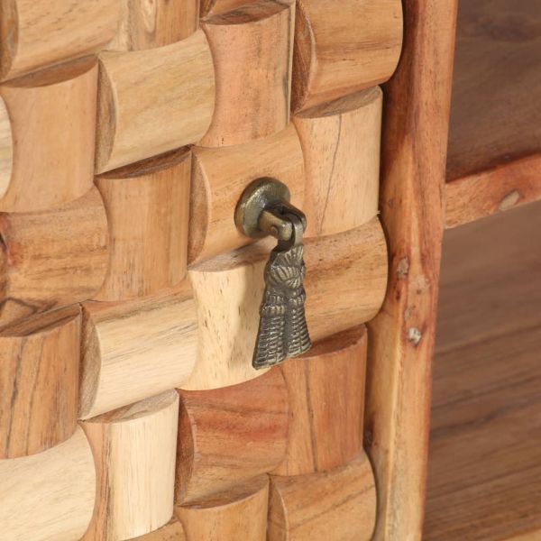 ТВ шкаф, 100x30x40 см, акациево дърво масив