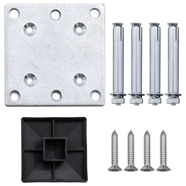 Комплект WPC огради 4 квадратни + 1 скосена 792x186 см сиви