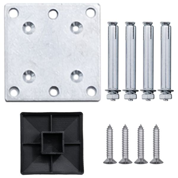 Комплект WPC огради 10 квадратни + 1 скосена 1830x186 см сиви