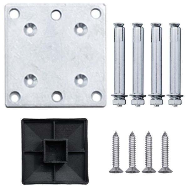 Комплект WPC огради 1 квадратна + 1 скосена 273x186 см сиви