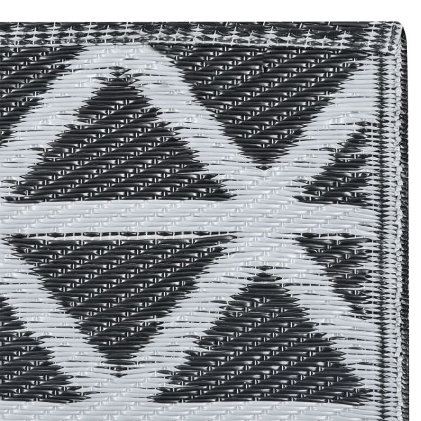 Килим за открито, ARAKIL черен, 190x290 см, PP
