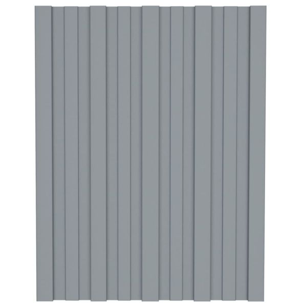 Покривни панели 36 бр поцинкована стомана сребристи 60х45 см