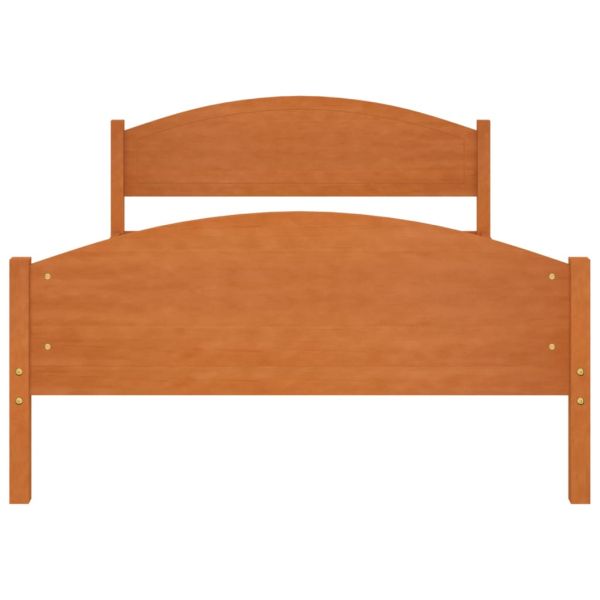 Рамка за легло, меденокафява, бор масив, 120x200 см