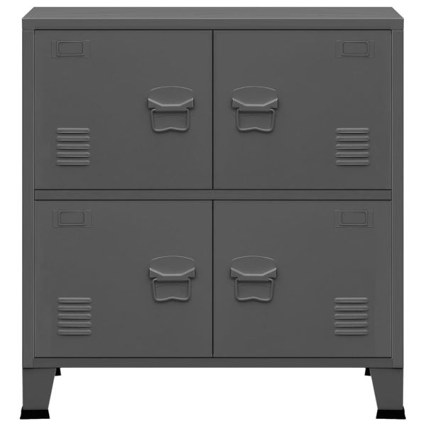 Индустриален скрин за съхранение антрацит 75x40x80 cм стомана