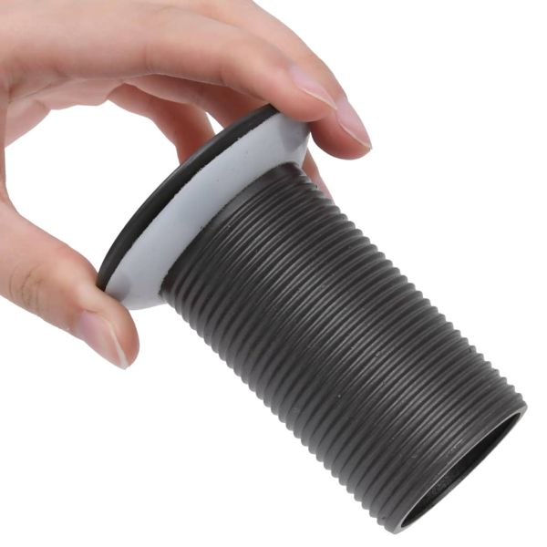 Сифон клик-клак без преливник, сив, 6,4x6,4x9,1 см