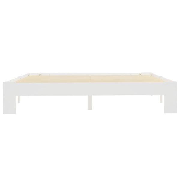 Рамка за легло, бяла, бор масив, 160х200 см