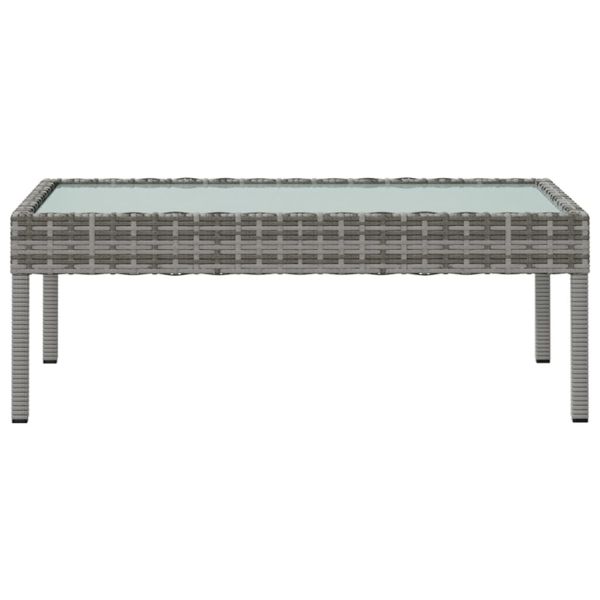 Градински лаундж комплект с възглавници 16 части полиратан сив