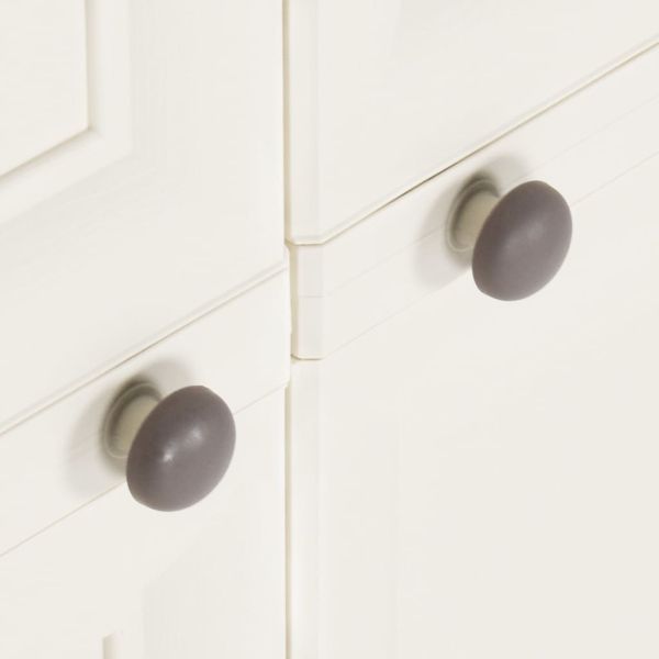 Пластмасов шкаф, 79x43x125 см, дървен дизайн, ангорско бяло