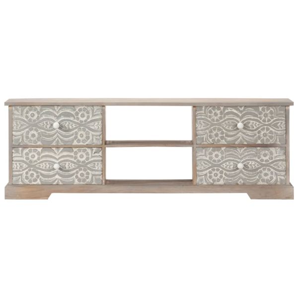 ТВ шкаф, 120x30x40 cм, акациево дърво масив