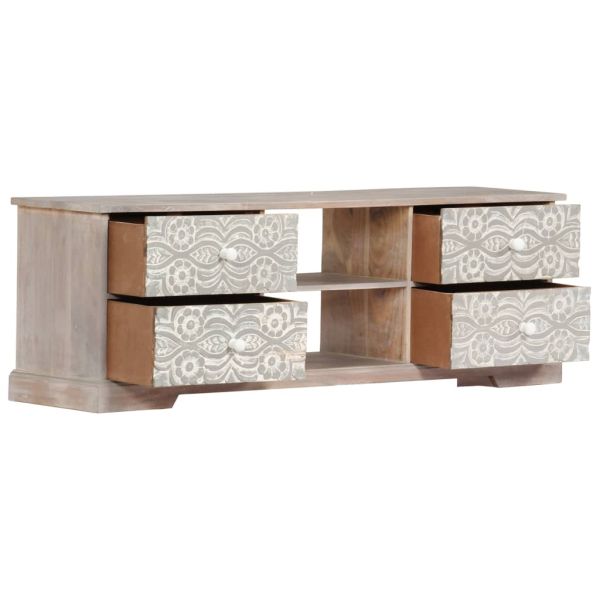 ТВ шкаф, 120x30x40 cм, акациево дърво масив