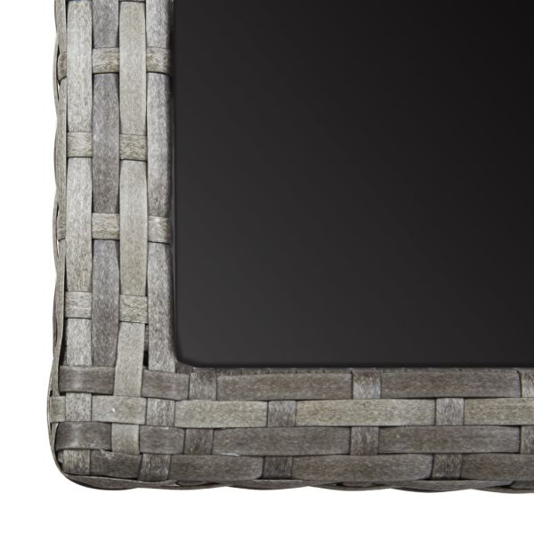 Градински трапезен комплект, 3 части, сив