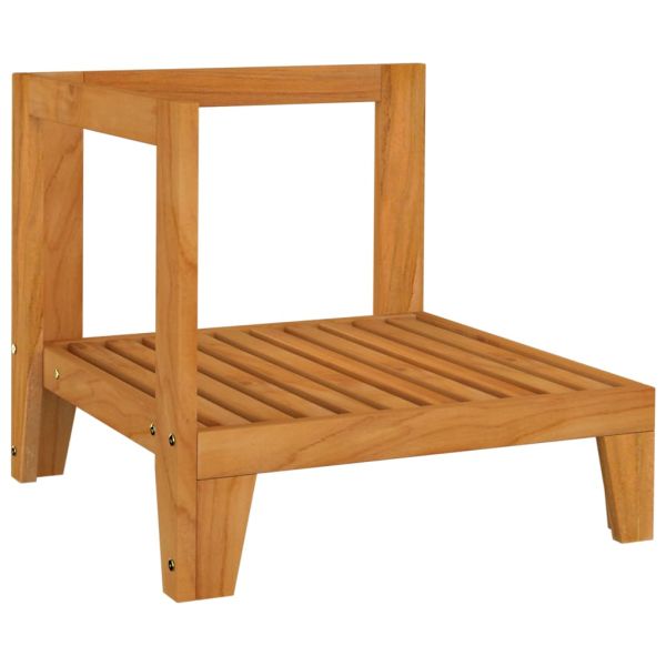 Модулен ъглов диван с тъмносиви възглавници, акация масив