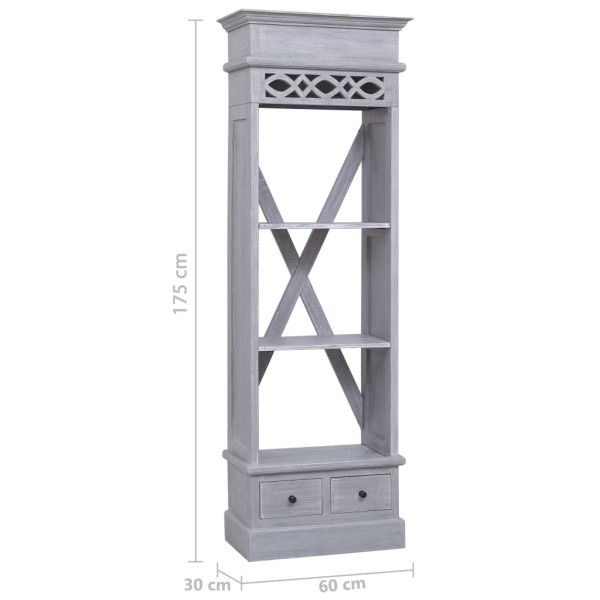 Висок шкаф, 60x30x175 см, махагоново дърво масив