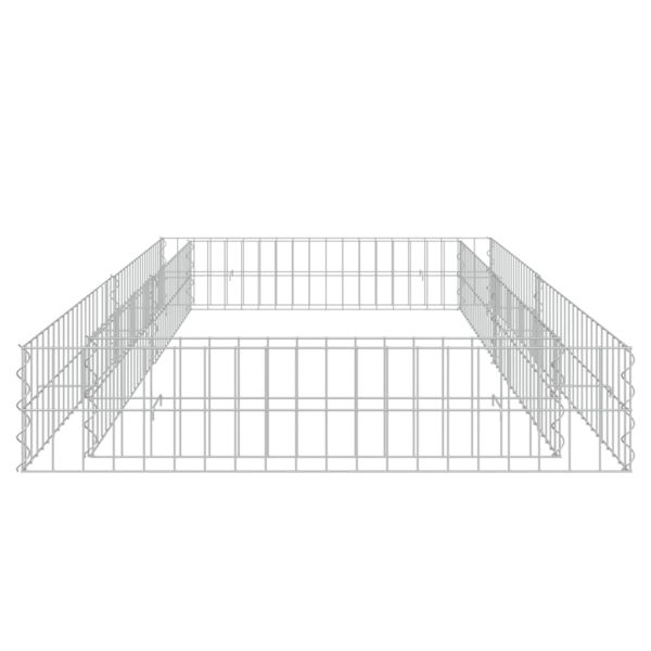 Габион повдигната леха, поцинкована стомана, 200x100x20 cм