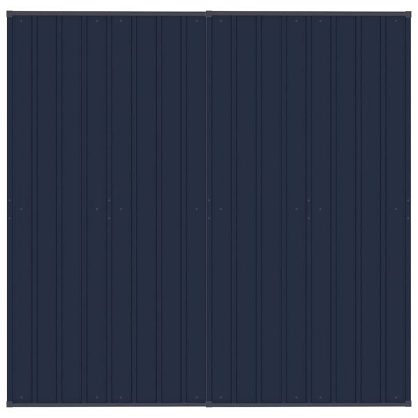 Дворна клетка за кучета с покрив, стомана, 3,69 м²