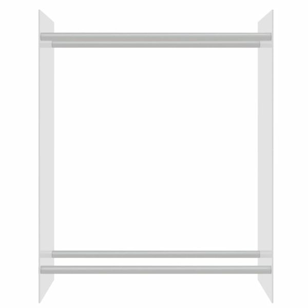 Стойка за дърва, прозрачна, 80x35x100 см, закалено стъкло