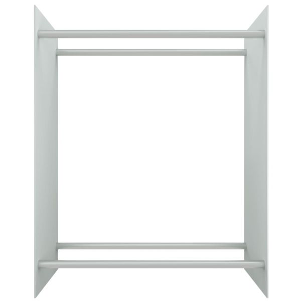 Стойка за дърва, бяла, 80x35x100 см, закалено стъкло