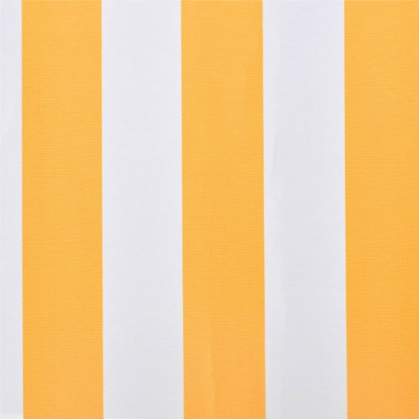 Платно за тента, жълто и бяло, 4x3 м (рамка не е включена)