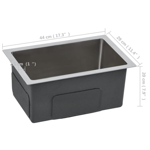 Ръчно изработена кухненска мивка, неръждаема стомана