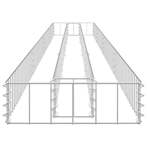 Габион повдигната леха, поцинкована стомана, 360x30x10 cм