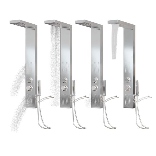 Система душ панел от неръждаема стомана, квадратна