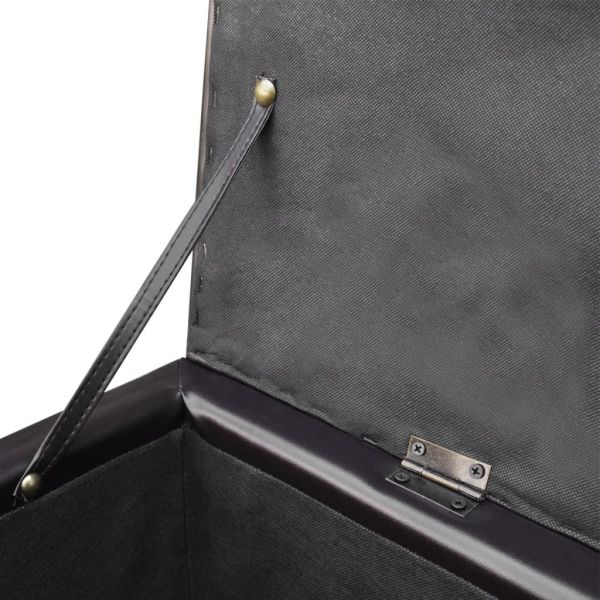 Дълга пейка за съхранение, дърво, кафява