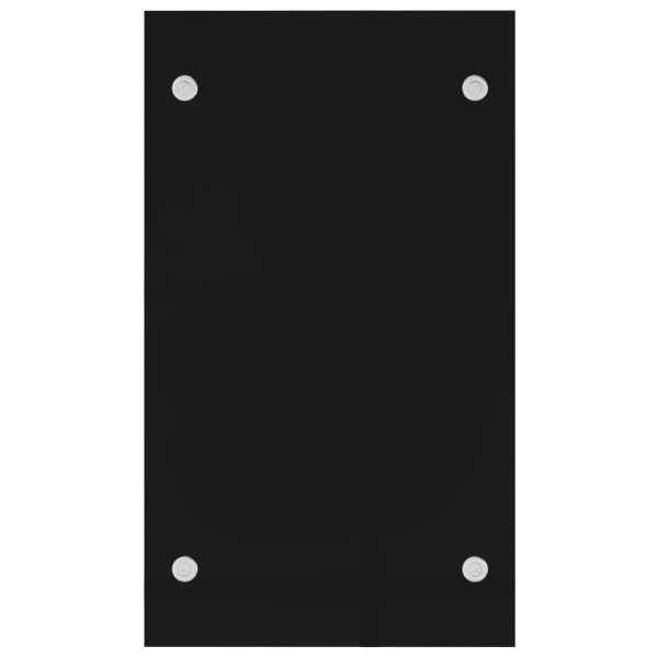 Стойка за дърва, черна, 40x35x60 см, стъкло