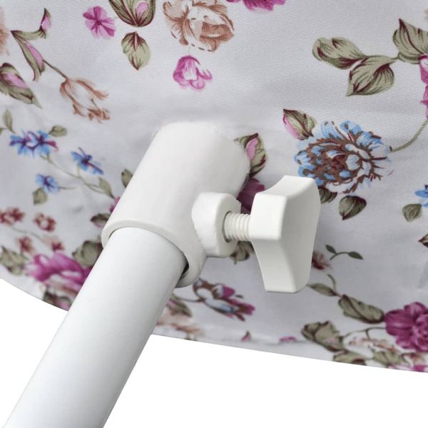 Дамски бюст манекен, памук, бял с рози