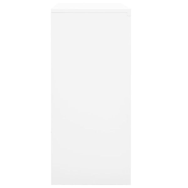 Офис шкаф с плъзгаща се врата, бял, 90x40x90 см, стомана