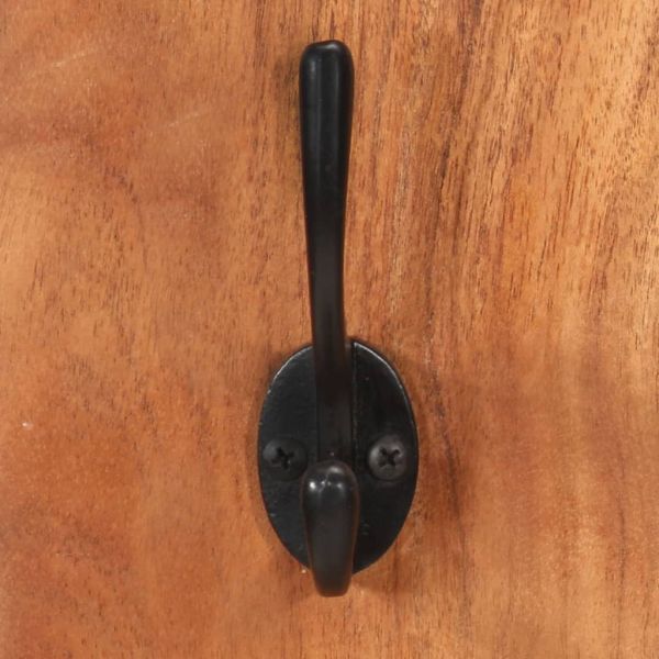 Закачалки за стена, 2 бр, 36x3x110 см, акациева дървесина масив