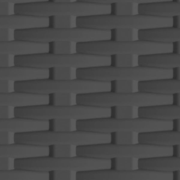 Пластмасов шкаф, 68x39x171,5 см, ратанов дизайн