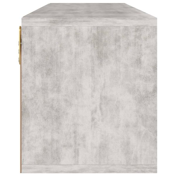 ТВ шкаф, бетонно, 88,5x27,5x30,5 см, инженерно дърво