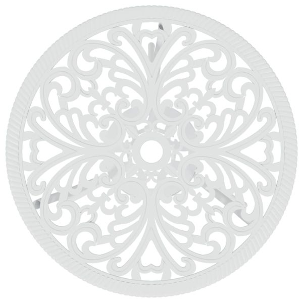 Бистро комплект, 3 части, лят алуминий, бял