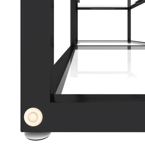 ТВ шкаф, прозрачен, 140x40x40,5 см, закалено стъкло