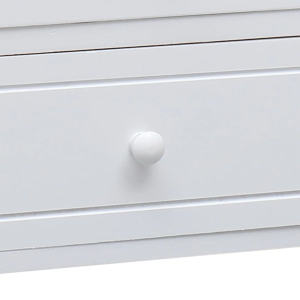 ТВ шкаф, бял, 108x30x40 cм, дърво от пауловния масив