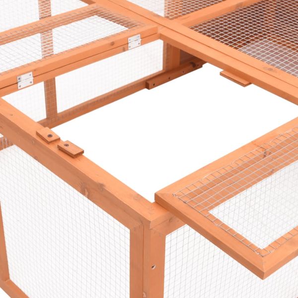 Градинска клетка за животни, 150x100x50 см, чам масив