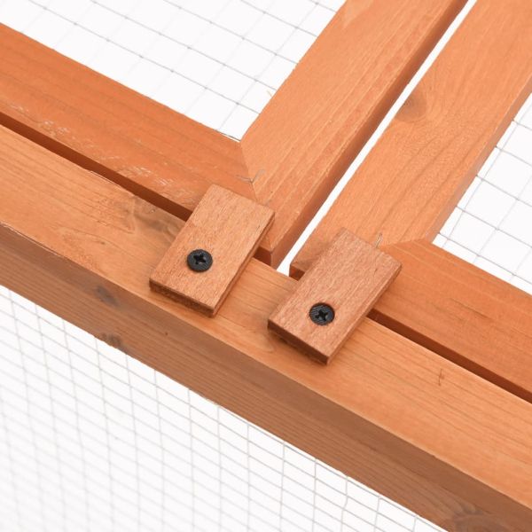 Градинска клетка за животни, 150x100x50 см, чам масив