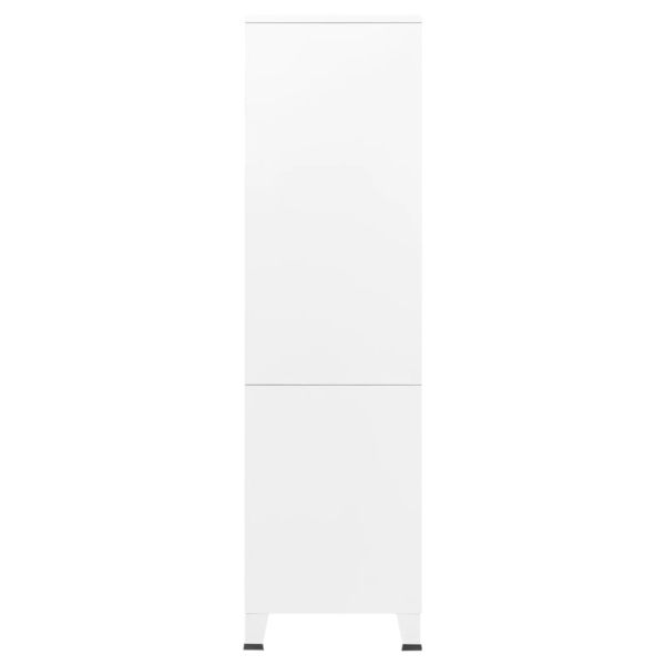 Индустриален гардероб, бял, 90x50x180 см, метал