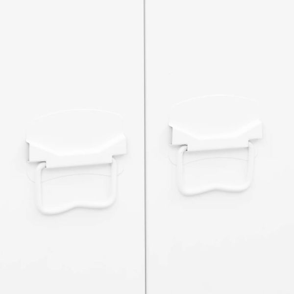 Индустриален гардероб, бял, 90x50x180 см, метал